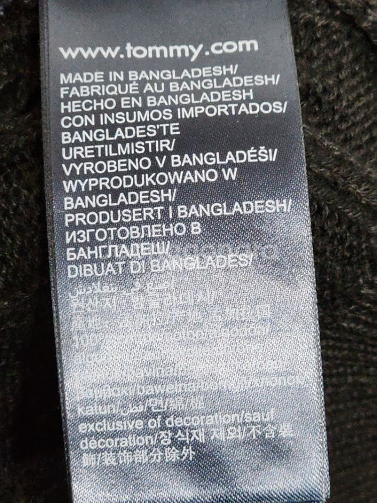 (XL) 타미힐피거 꽈배기 롱니트 블랙 케이블 스웨터--4