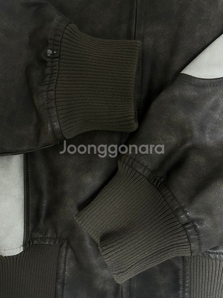 파르티멘토 레더 자켓 브라운 S--3