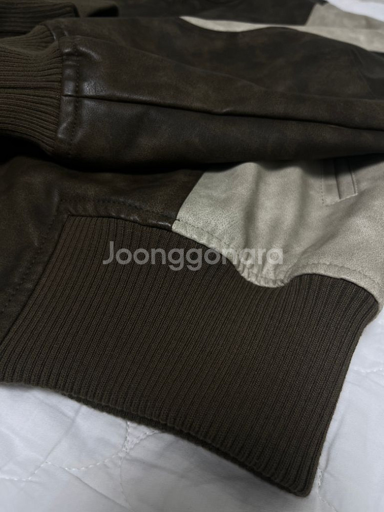 파르티멘토 레더 자켓 브라운 S--5