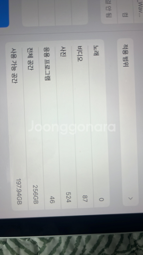 아이패드 에어4세대 256기가--2