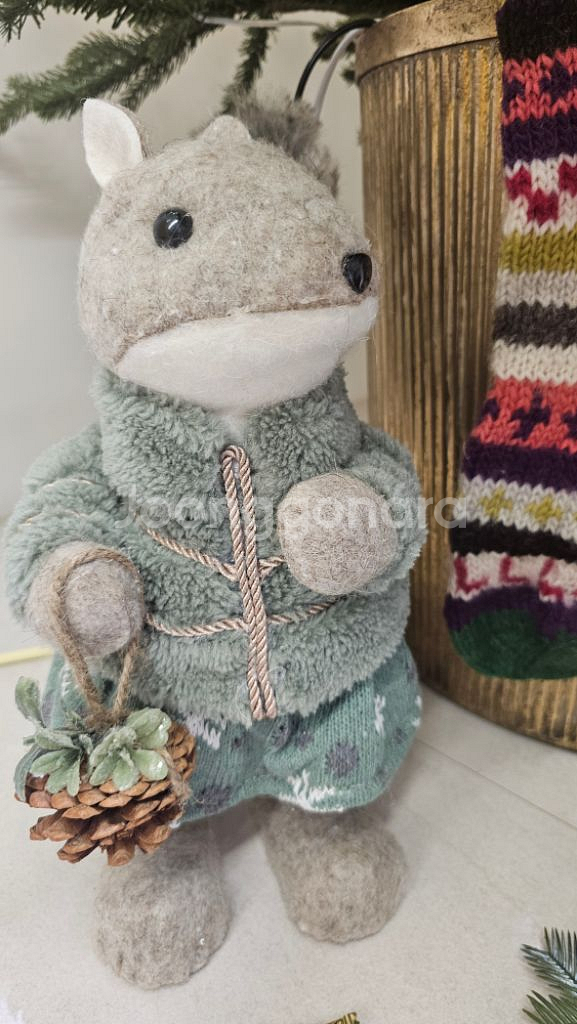 다람쥐 커플 한쌍 - 크리스마스 장식,크리스마스 소품--1