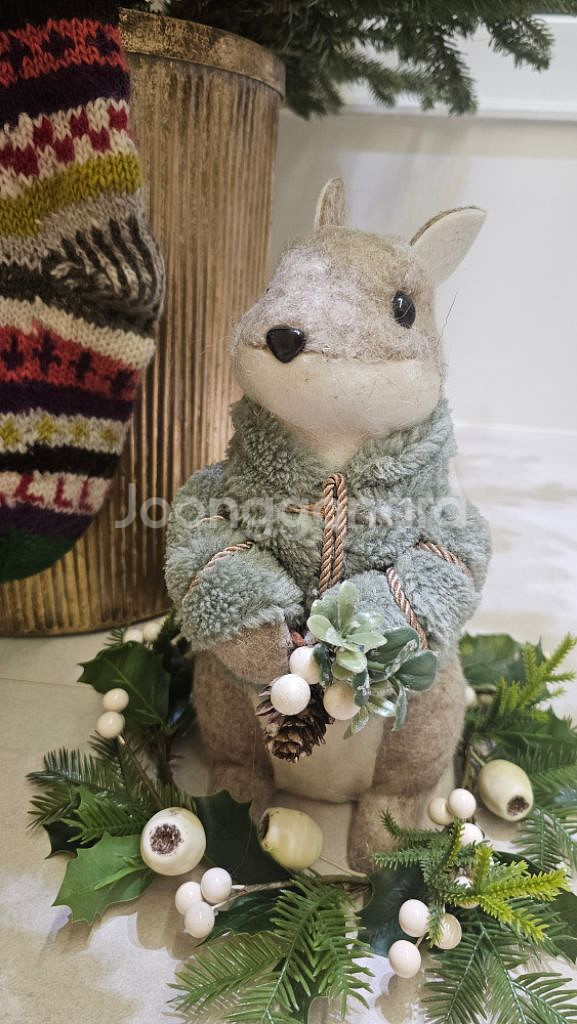 다람쥐 커플 한쌍 - 크리스마스 장식,크리스마스 소품--3