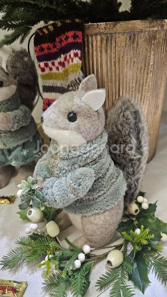 다람쥐 커플 한쌍 - 크리스마스 장식,크리스마스 소품--4