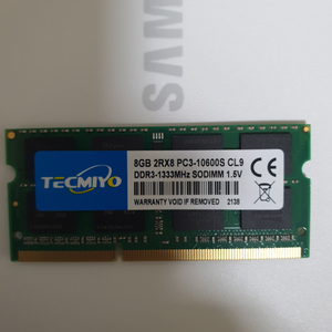 TECMIYO 노트북 DDR3 PC3-10600S