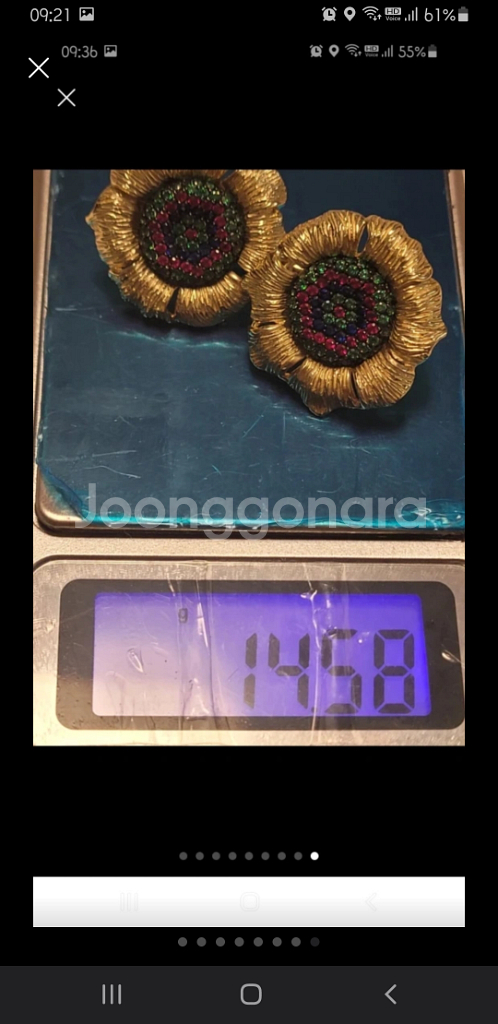 14k 꽃 귀걸이(고중량)--5
