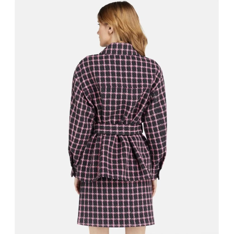 마쥬 트위드 재킷 핑크 체크 36(55) [새상품]--1