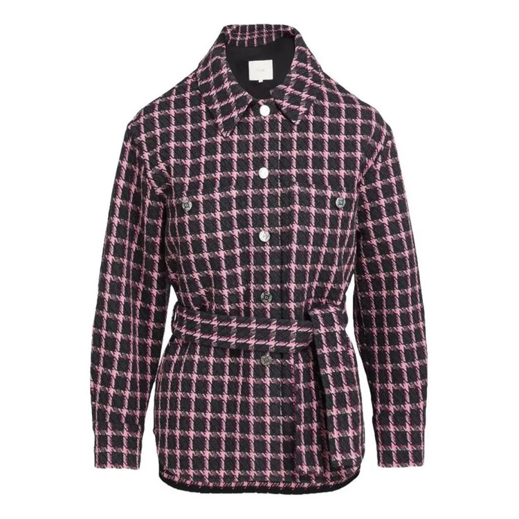 마쥬 트위드 재킷 핑크 체크 36(55) [새상품]--4