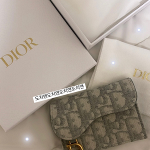 디올 새들 카드지갑 dior saddle bloom