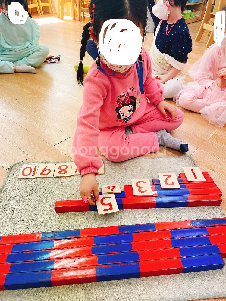 몬테소리 수개념 발달 수막대 수카드 수세기 입체도형 등--3