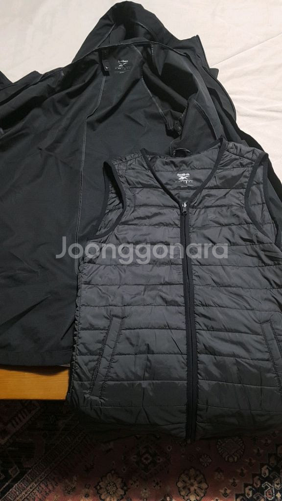 리복 2in1 롱바람막이 90 여성55 가슴52기장86--1