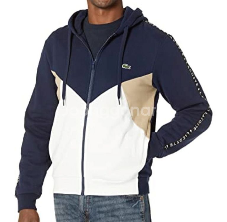 라코스테 컬러블럭 기모후드집업 XS~XL--1