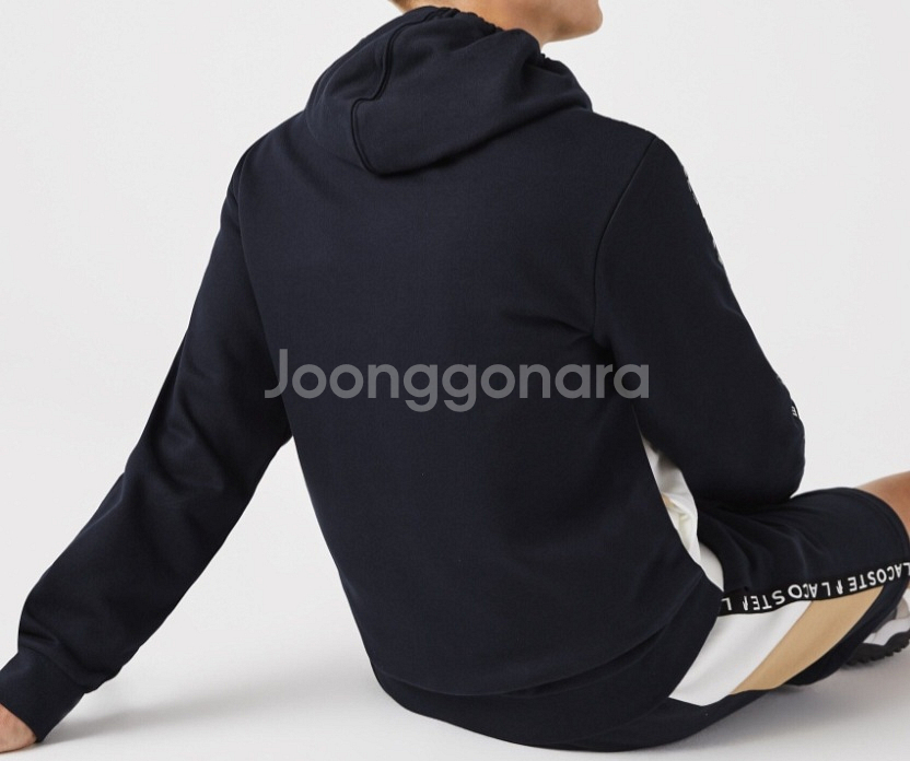 라코스테 컬러블럭 기모후드집업 XS~XL--3