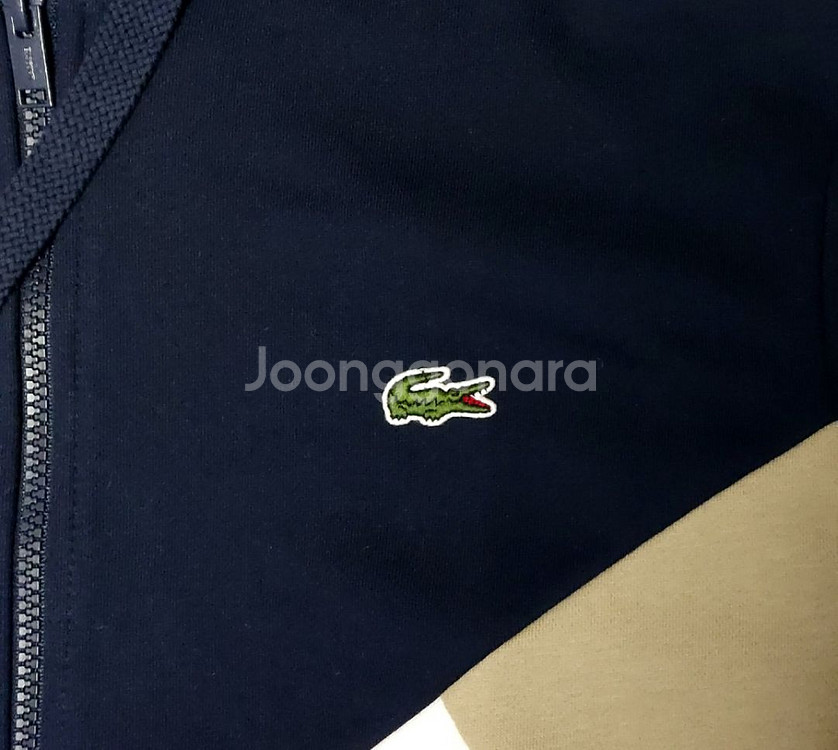 라코스테 컬러블럭 기모후드집업 XS~XL--5