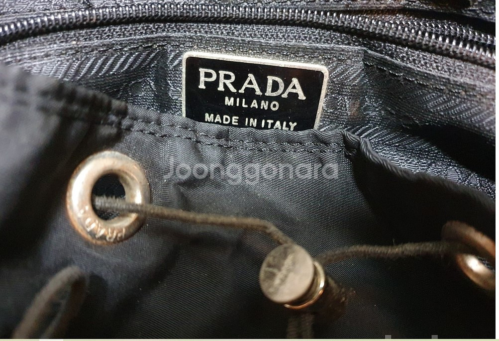 프라다 PRADA 로고 남녀공용 원포켓백팩--3