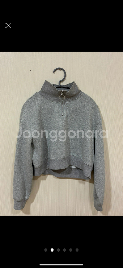 H&M 크롭 맨투맨 S사이즈 (얇은면)--1