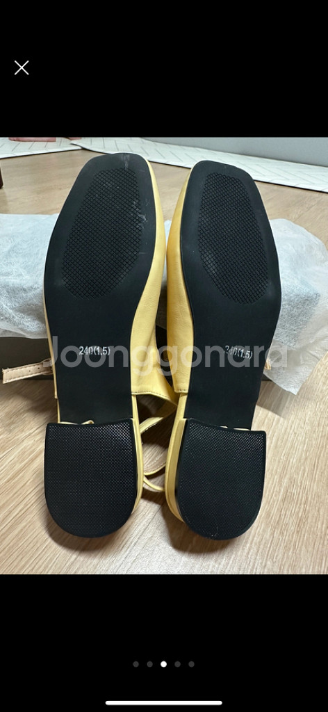 [새상품]스퀘어 밴딩 플랫슈즈--2