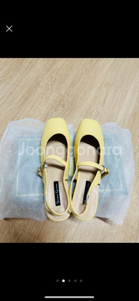 [새상품]스퀘어 밴딩 플랫슈즈--1