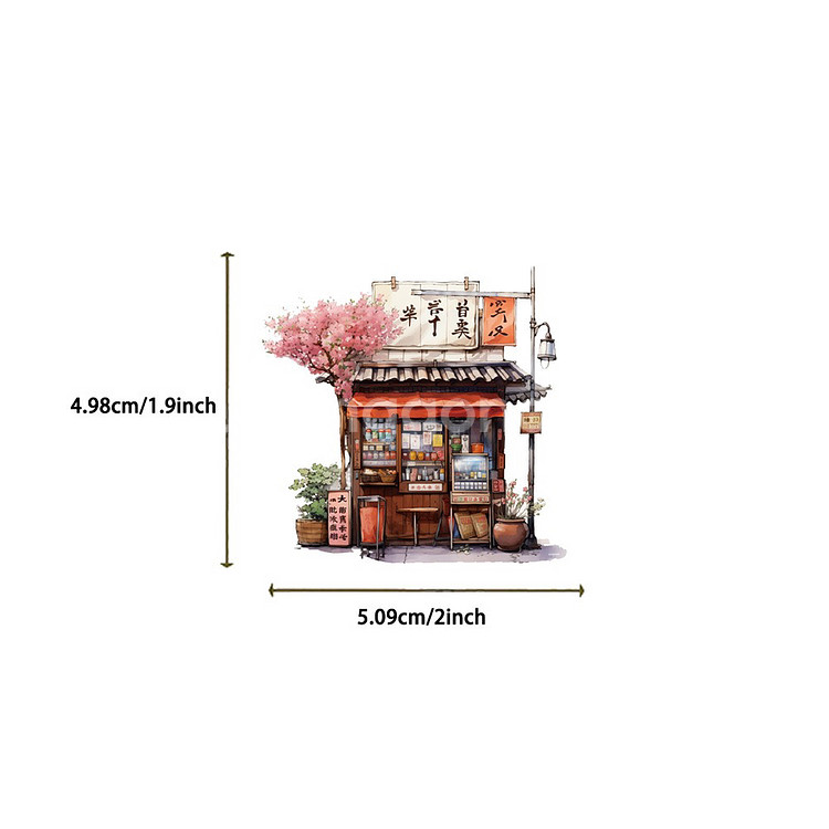 55p 일본 레트로 조각스티커 빈티지 감성 키치 다꾸--3