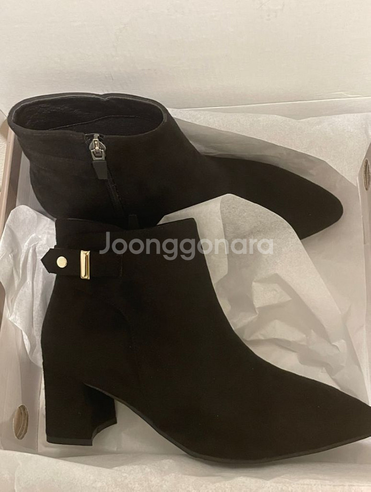 스웨이드 앵클부츠--0