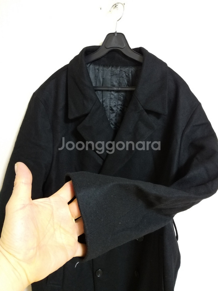 남성 라퍼지스토어 오버핏 더블 롱코트(오버핏95-100--2