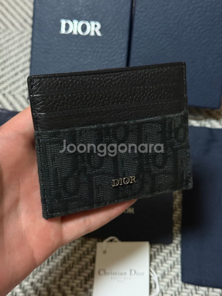 [S급] 디올 오블리크 카드지갑 블랙--4