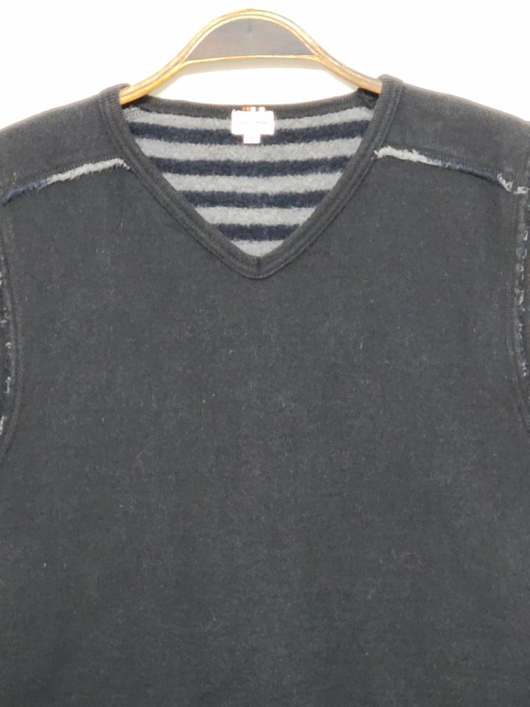 (M) 폴스미스 니트조끼 블랙 베스트 무지 브이넥 이미지