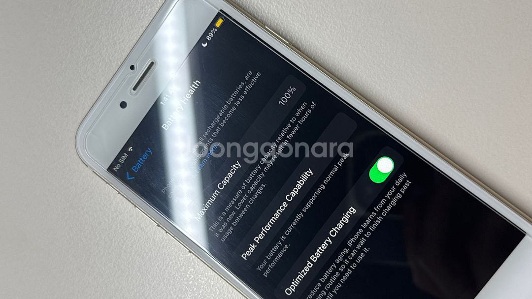 아이폰 6s 골드 64GB 배터리 100--2