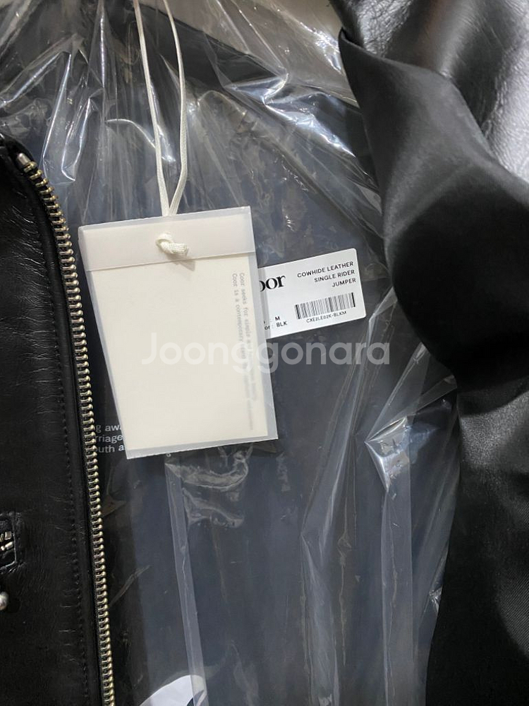 [M] 쿠어 카우하이드 싱글 래더자켓--2