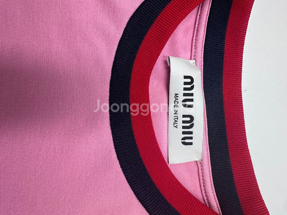 [SALE:미우미우 miumiu 정품] 핑크 반팔--1