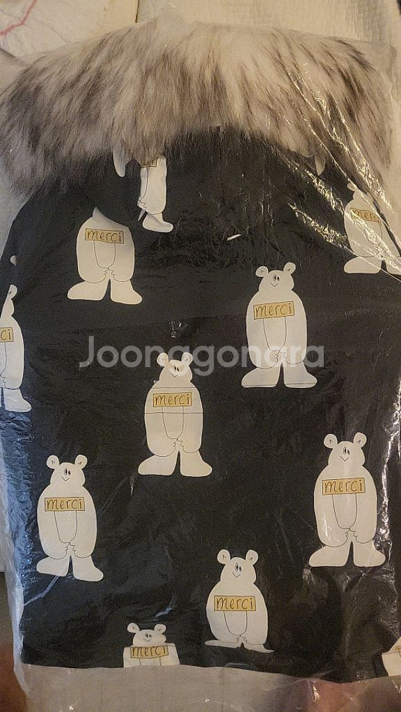 리미떼두두 블랙베어 퍼패딩 새상품 라지--2