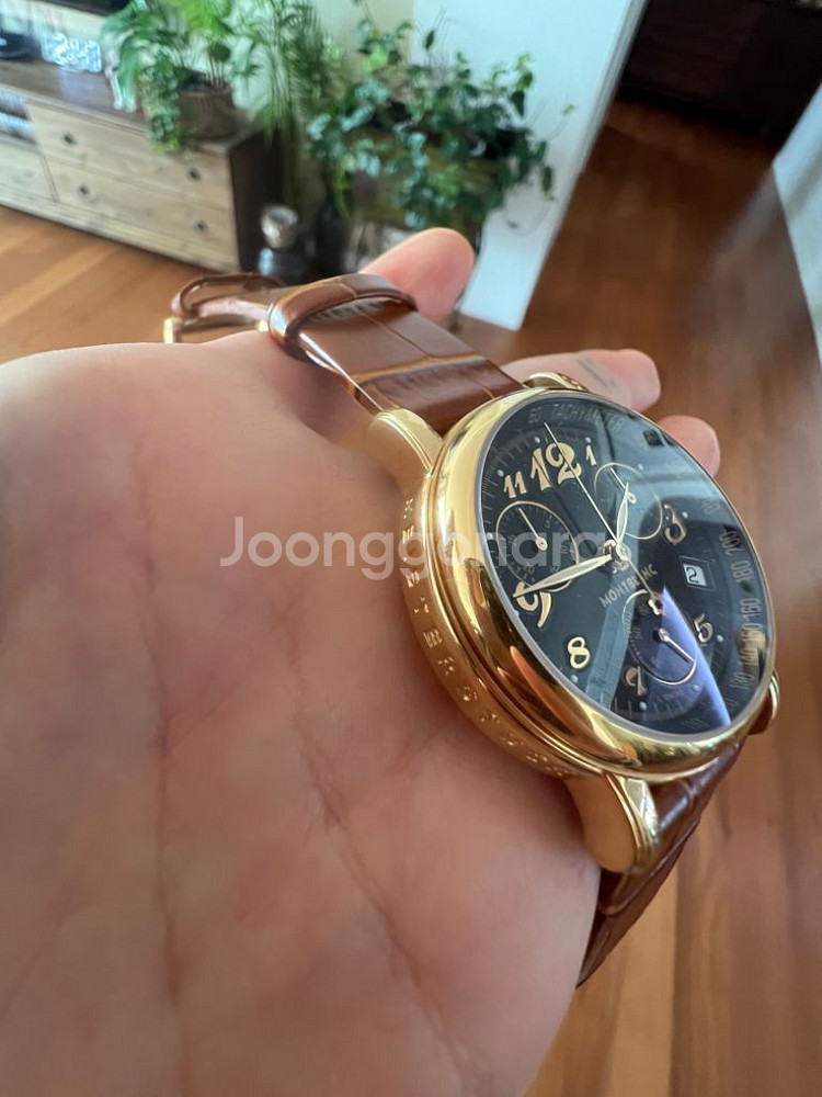 (레어) 몽블랑 시계 스타 크로노 7038 18k 금장--7