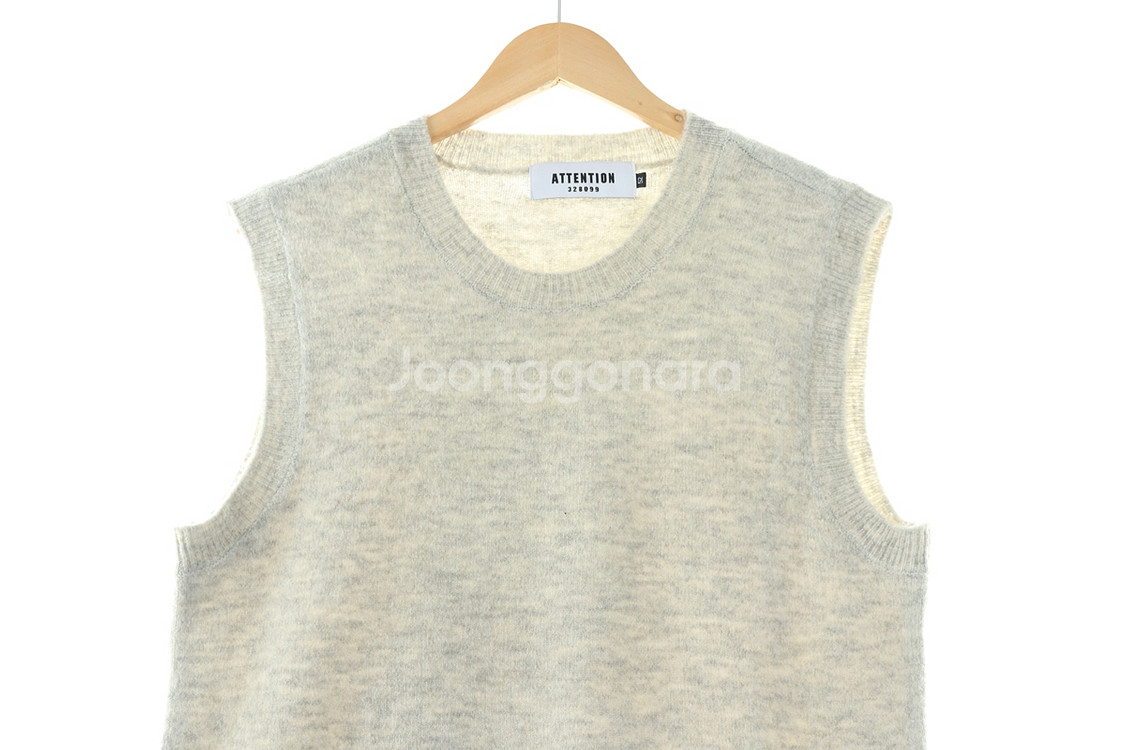 (XL) 브랜드빈티지 니트조끼 베스트 아이보리 폴리--1