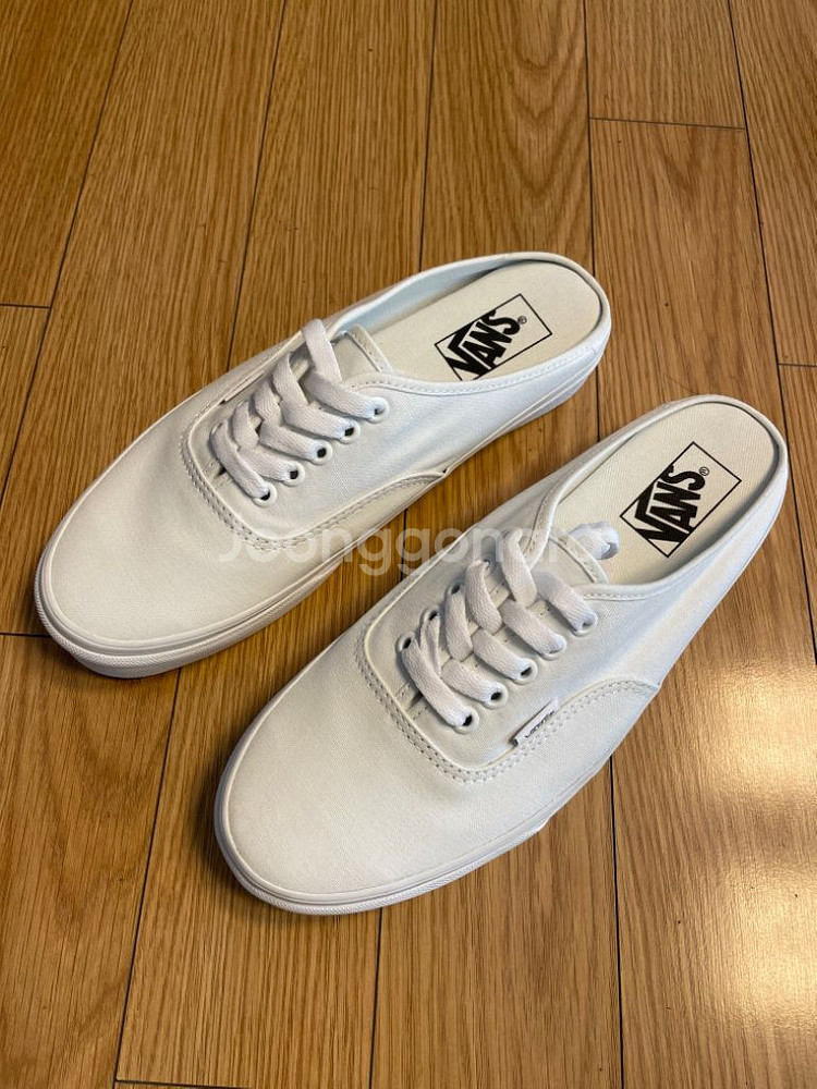 반스 어센틱 뮬 화이트 (새제품)--1