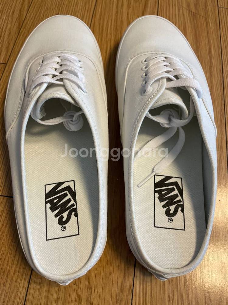 반스 어센틱 뮬 화이트 (새제품)--3