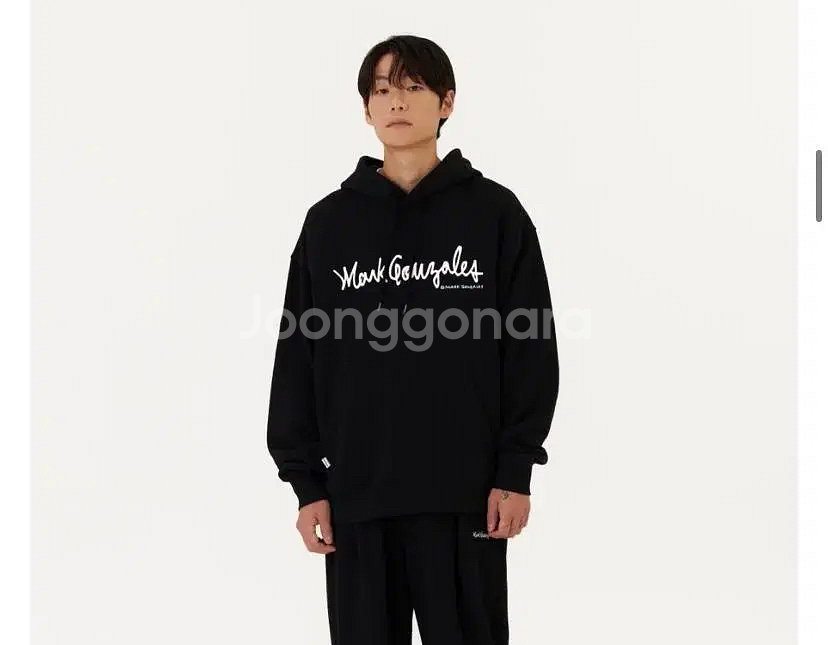 마크 곤잘레스 로고 후드티 (블랙)--3