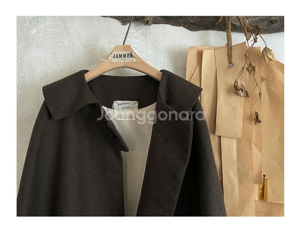 급전ㅠ) JAMMER 잼머 클레멘 울 케이프 - 브라운--8