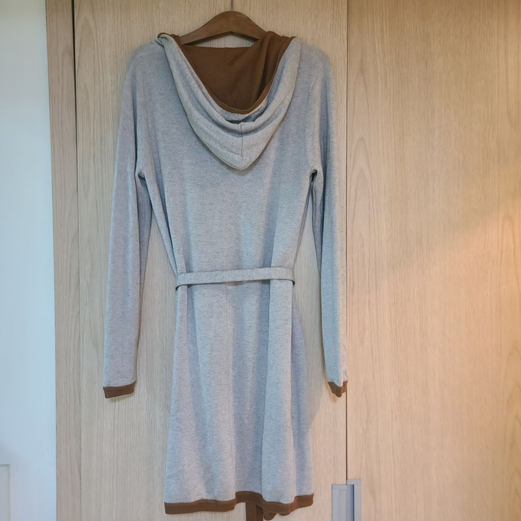 새상품 카멜색 울 롱가디건 55~66--5