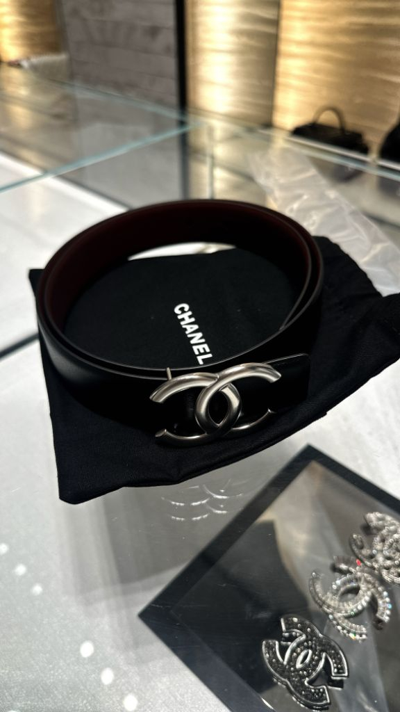 [미사용새상품] 샤넬 클래식 CC기본 리버시블 벨트 블--5