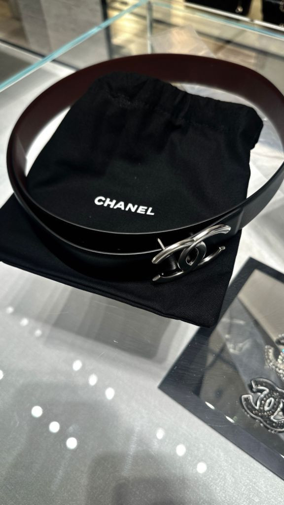 [미사용새상품] 샤넬 클래식 CC기본 리버시블 벨트 블--4