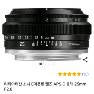 소니 E마운트 단렌즈 25mm f2.0 판매합니다