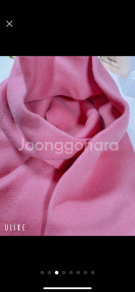 퓨어케시미어 핑크 머플러 목도리--1