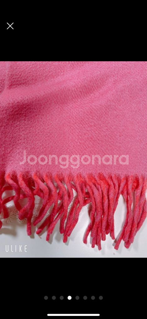 퓨어케시미어 핑크 머플러 목도리--3