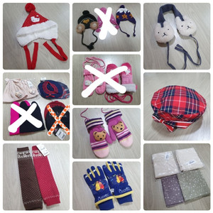 유아 모자 장갑 목도리 베레모 벙어리 귀도리 털모자