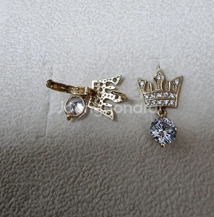 14k 왕관 귀걸이--1