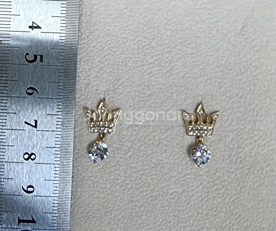 14k 왕관 귀걸이--2