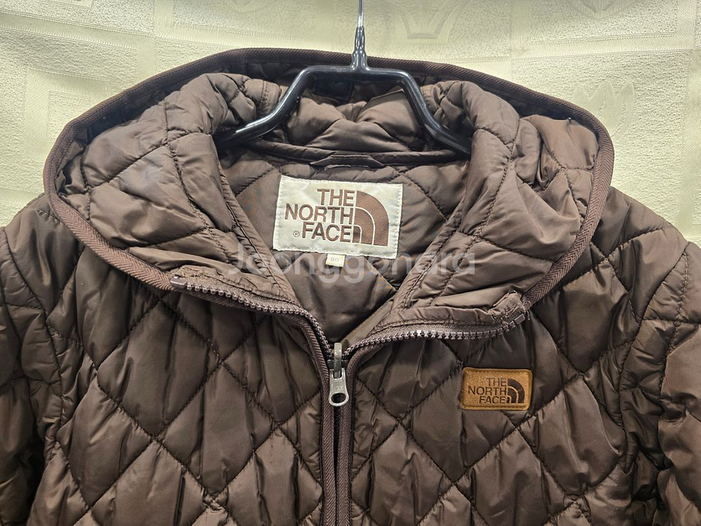 노스페이스 누빔 후드집업 얇은 패딩 S--1