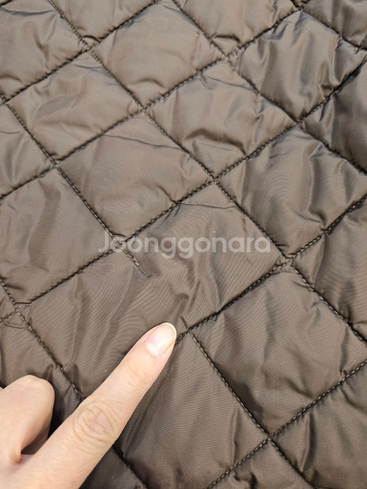 노스페이스 누빔 후드집업 얇은 패딩 S--9