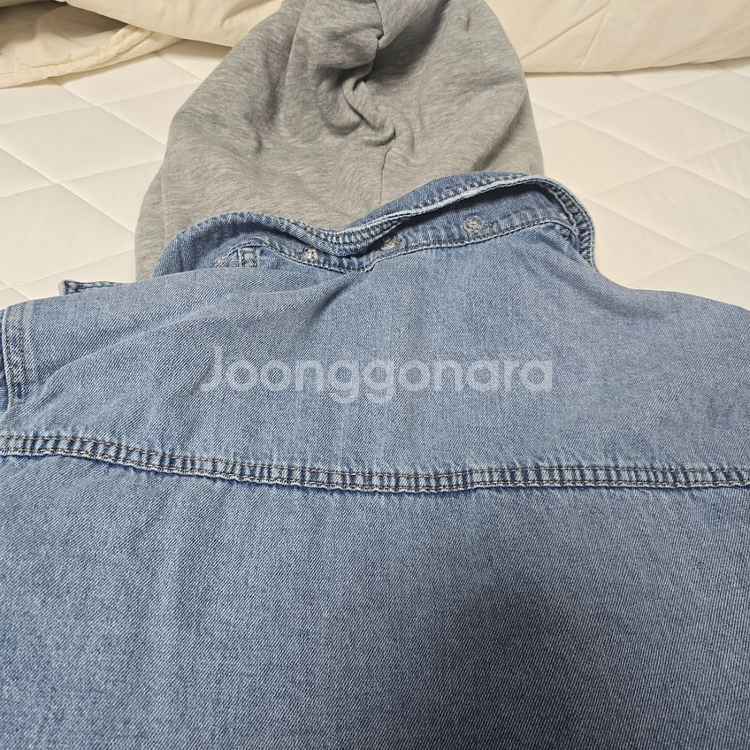 자라 빈티지 스타일 청후드 집업 자켓--5