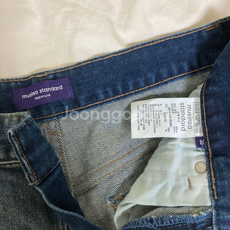 무신사스탠다드 프리미엄 KIPAS 슬림 크롭 데님 L--1