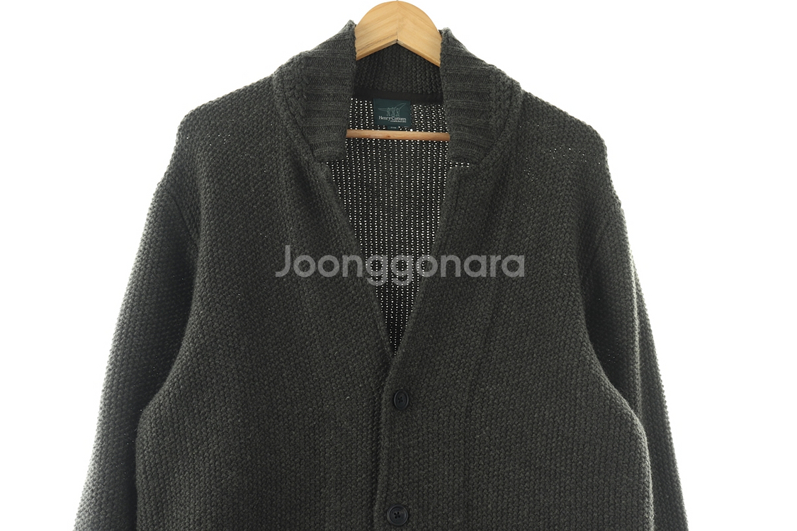 (2XL) 헨리코튼 니트집업 빅사이즈 가디건--2